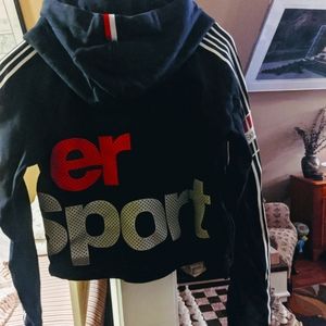 EUC Superdry Sport crop hoodie
